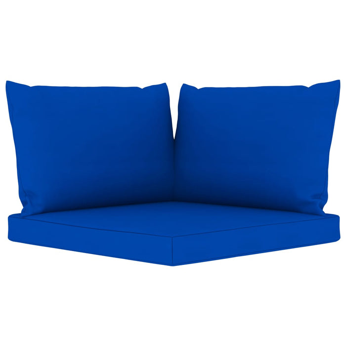 10 pcs. Garden lounge set with cushions in blue