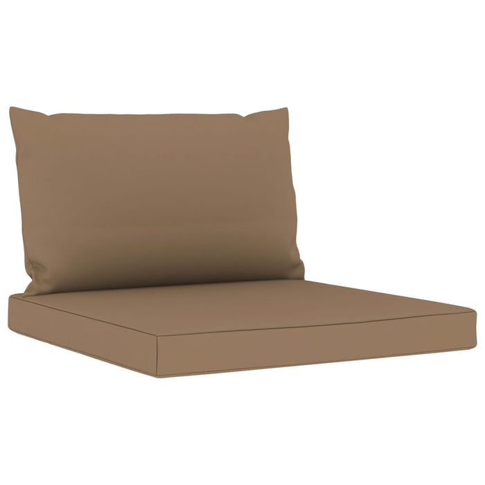 8-tlg. Garten-Lounge-Set mit Kissen Taupe