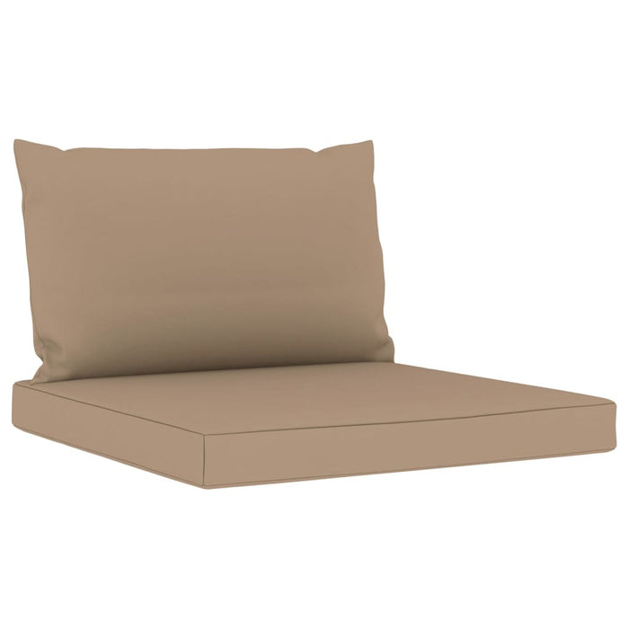 9-tlg. Garten-Lounge-Set mit Kissen Taupe