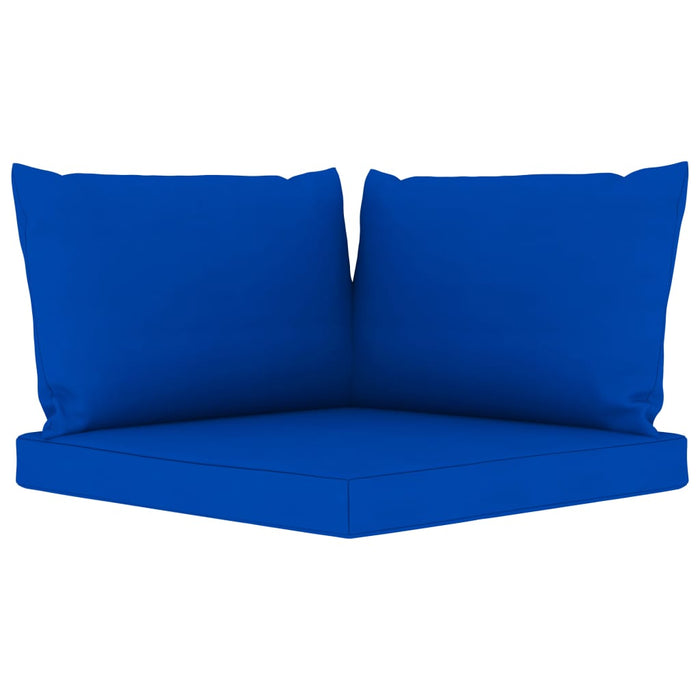 9-tlg. Garten-Lounge-Set mit Kissen Blau