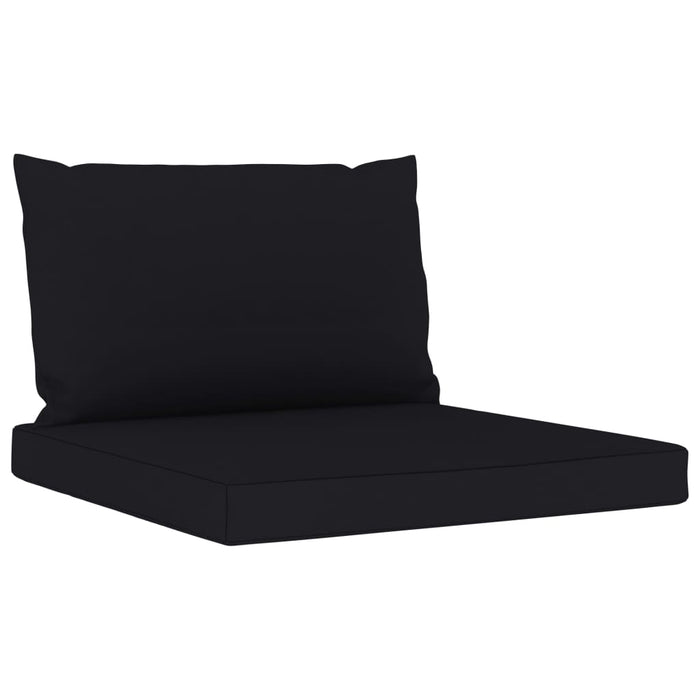 11-tlg. Garten-Lounge-Set mit Kissen Schwarz