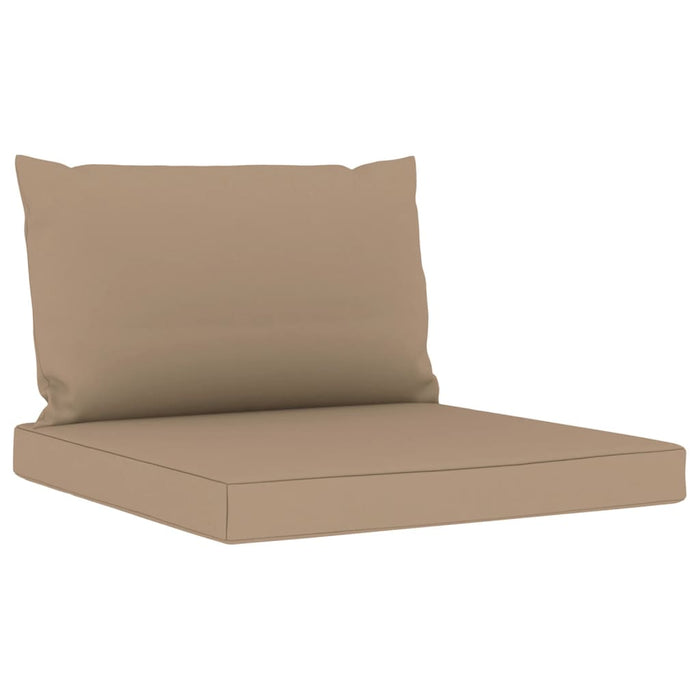 11-tlg. Garten-Lounge-Set mit Kissen Taupe