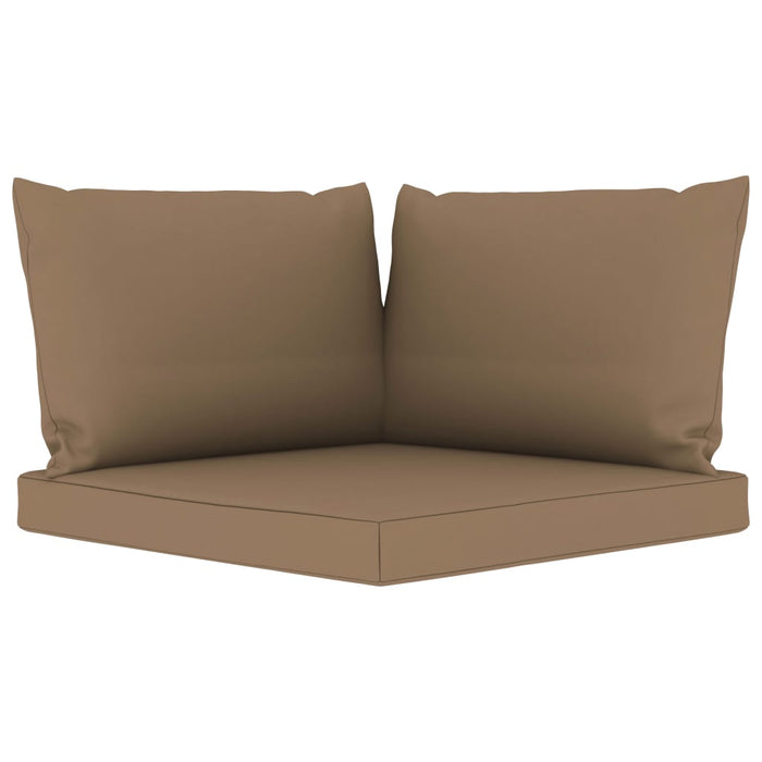 12-tlg. Garten-Lounge-Set mit Kissen Taupe