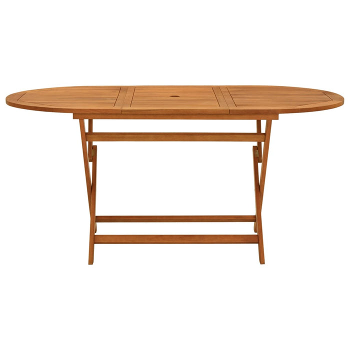 Klappbarer Gartentisch 160x85x75 cm Massivholz Eukalyptus