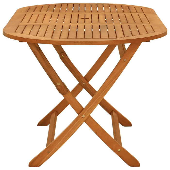Klappbarer Gartentisch 160x85x75 cm Massivholz Eukalyptus
