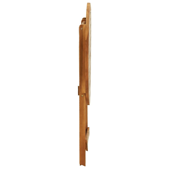 Klappbarer Gartentisch Ø90x75 cm Massivholz Eukalyptus