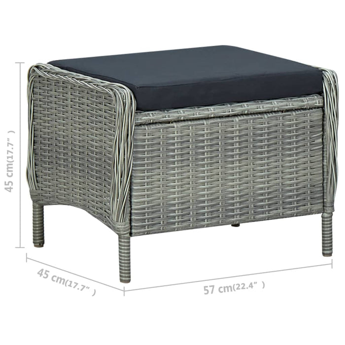 5-tlg. Garten-Essgruppe Hellgrau