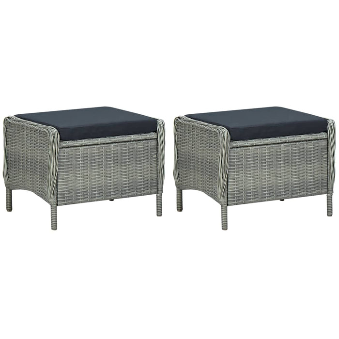 7-tlg. Garten-Essgruppe Hellgrau