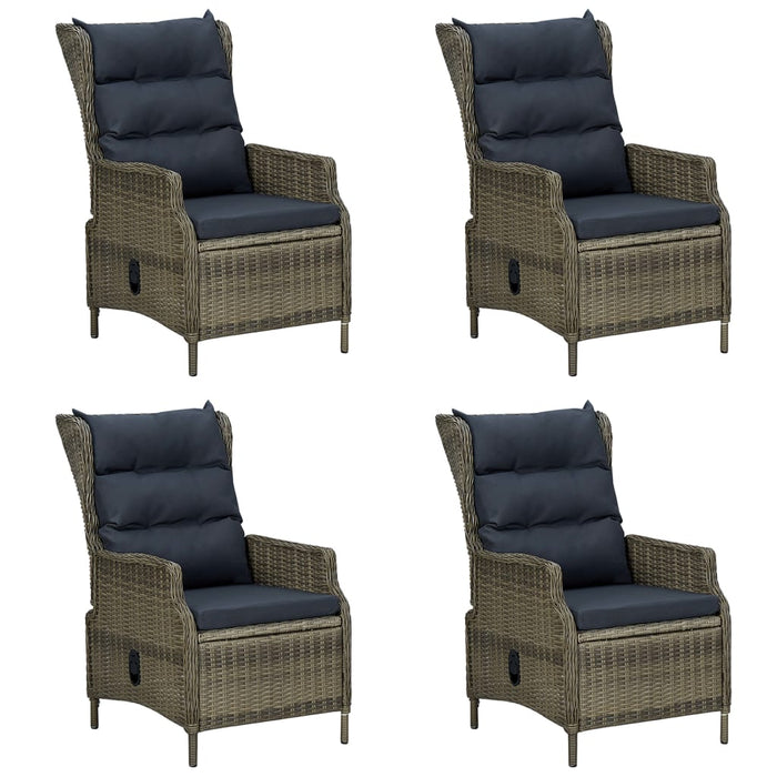 7-tlg. Garten-Essgruppe Braun