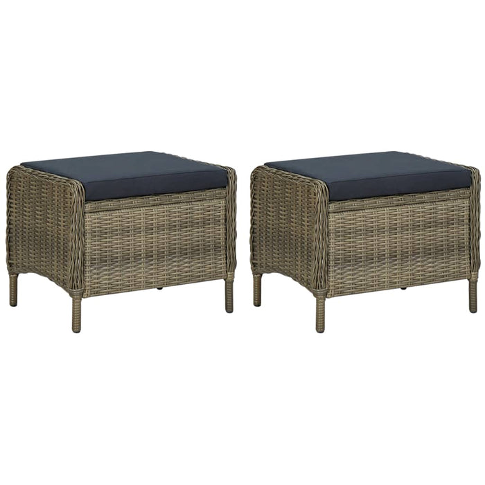 7-tlg. Garten-Essgruppe Braun