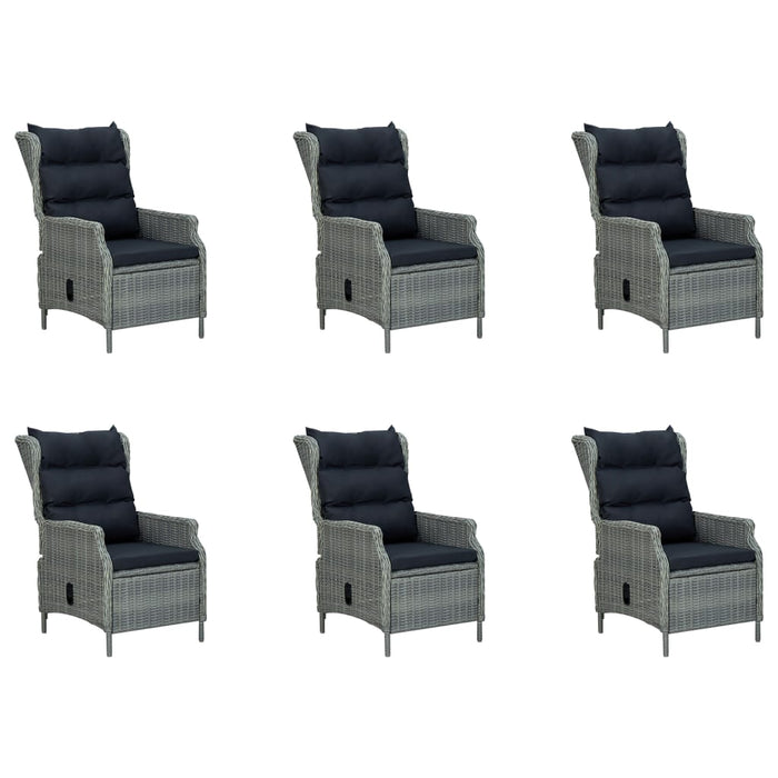 9-tlg. Garten-Essgruppe Hellgrau