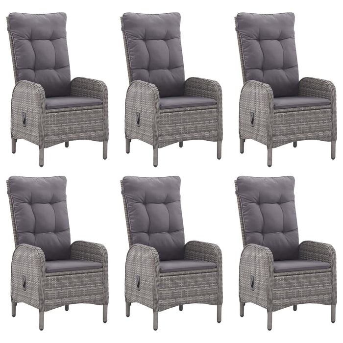 7-tlg. Garten-Essgruppe Grau