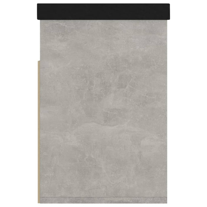 Schuhbank mit Kissen Betongrau 80x30x47 cm Holzwerkstoff