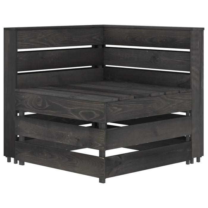 2-Sitzer Outdoor-Sofa Grau Imprägniertes Kiefernholz