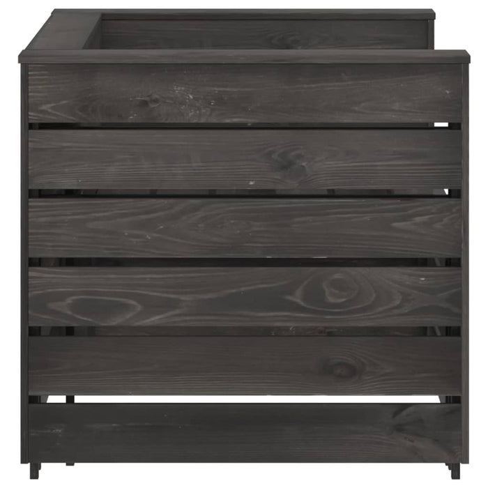 6-tlg. Garten-Lounge-Set Grau Imprägniertes Kiefernholz