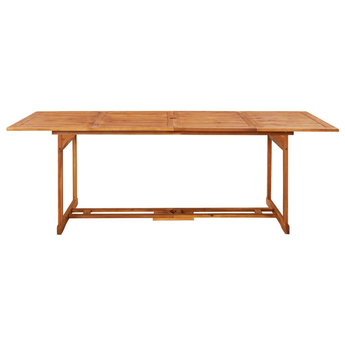Garden dining table 220x90x75 cm solid acacia wood