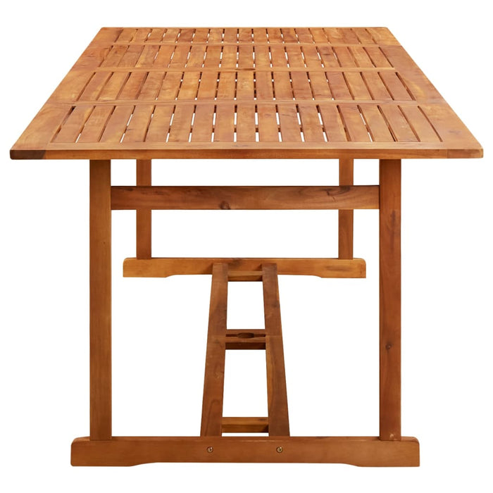 Garden dining table 220x90x75 cm solid acacia wood