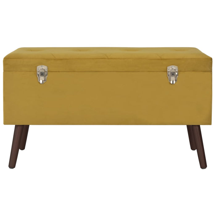 Hocker mit Stauraum 3 Stk. Senfgelb Samt