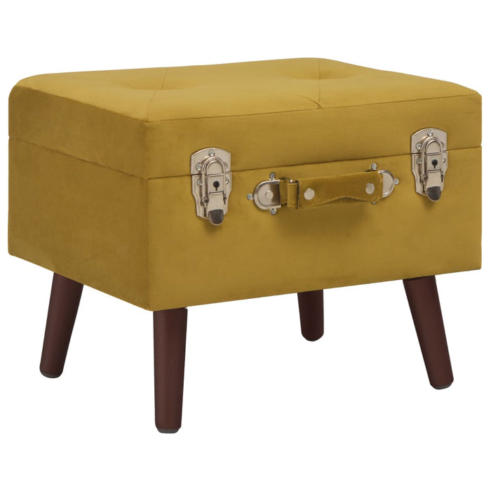 Hocker mit Stauraum 3 Stk. Senfgelb Samt