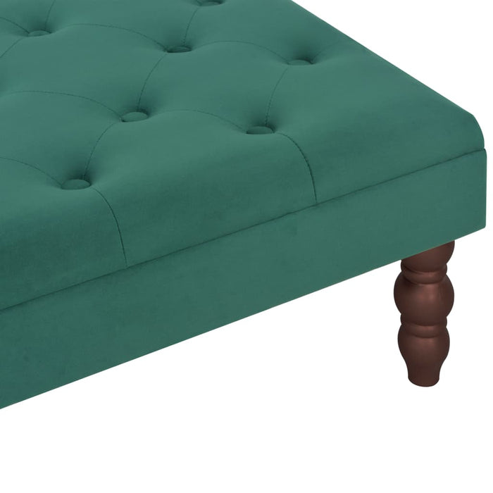Hocker Dunkelgrün 60x60x36 cm Samt