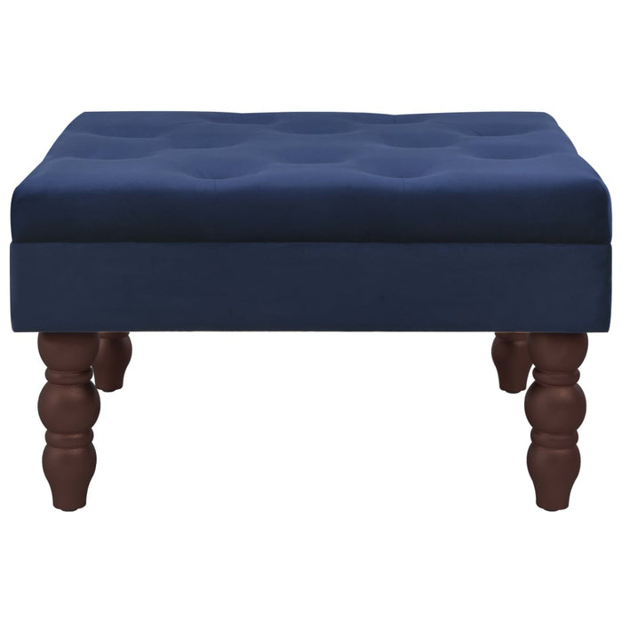 Hocker Marineblau 60x60x36 cm Samt