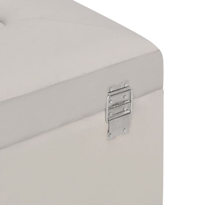 Bank mit Staufach Grau 80 cm Samt