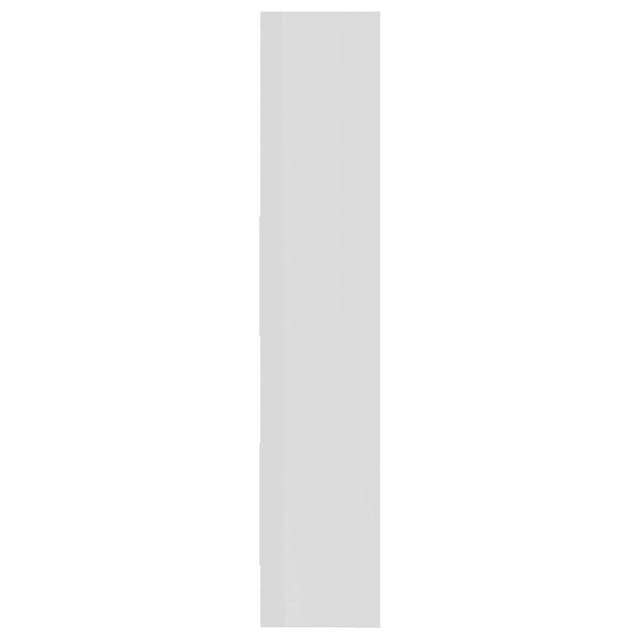 Bücherregal Hochglanz-Weiß 40x35x180 cm Holzwerkstoff