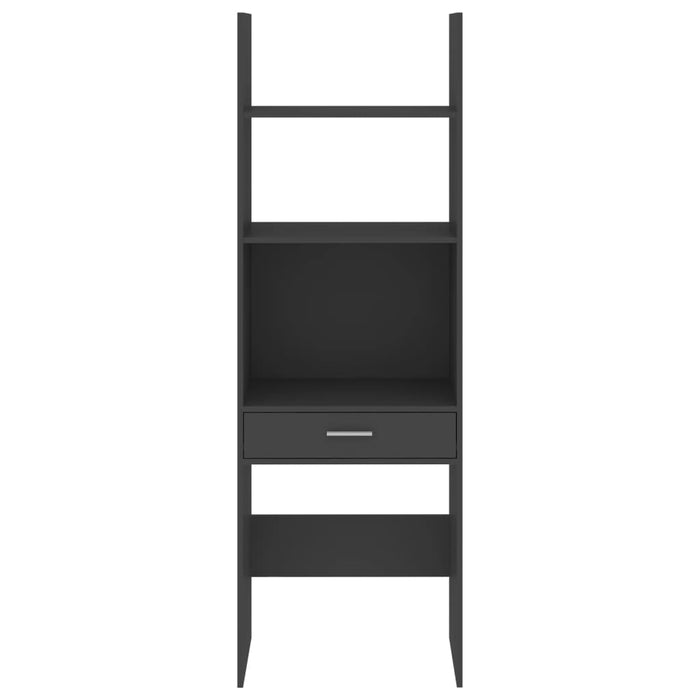 Bücherregal Grau 60x35x180 cm Holzwerkstoff