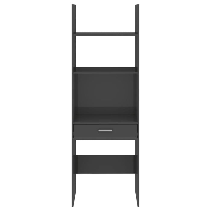 Bücherregal Hochglanz-Grau 60x35x180 cm Holzwerkstoff