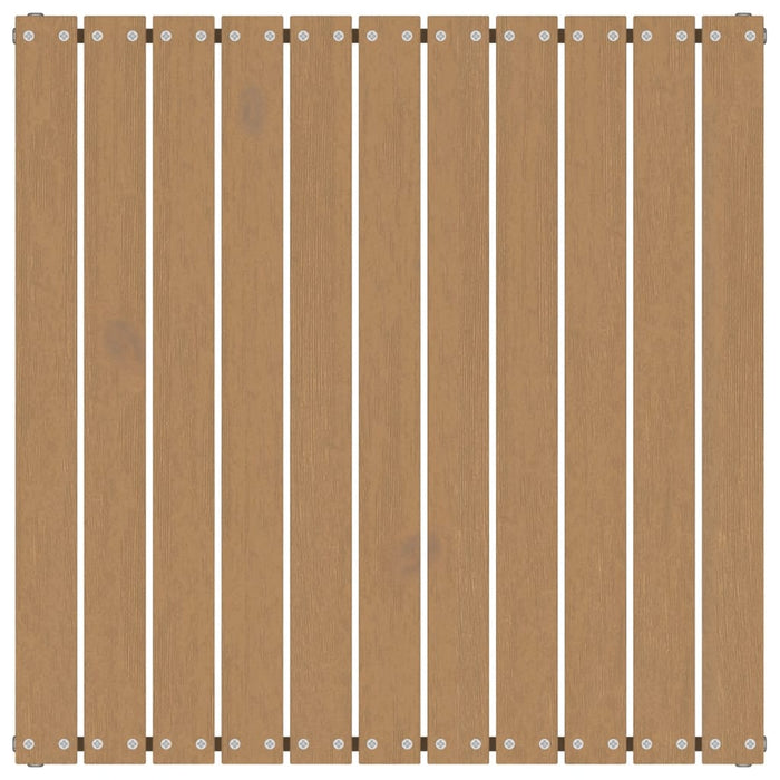Gartenhocker 70x70x30 cm Honigbraun Massivholz Kiefer