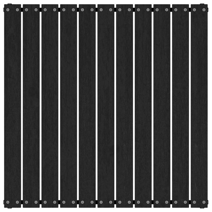 Gartenhocker 70x70x30 cm Schwarz Massivholz Kiefer