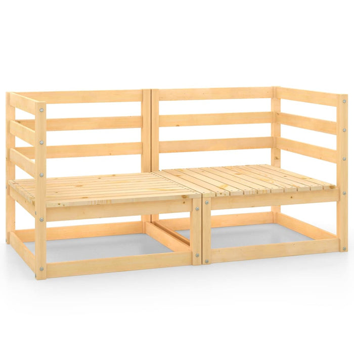 Garten-Ecksofas 2 Stk. Kiefer Massivholz