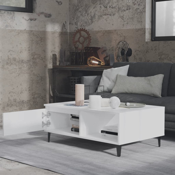 Couchtisch Weiß 90x60x35 cm Holzwerkstoff