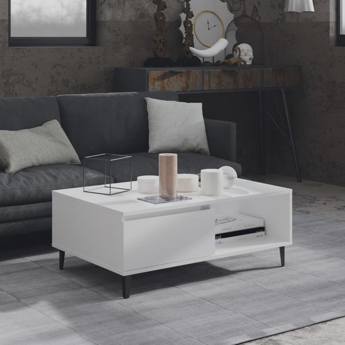 Couchtisch Weiß 90x60x35 cm Holzwerkstoff