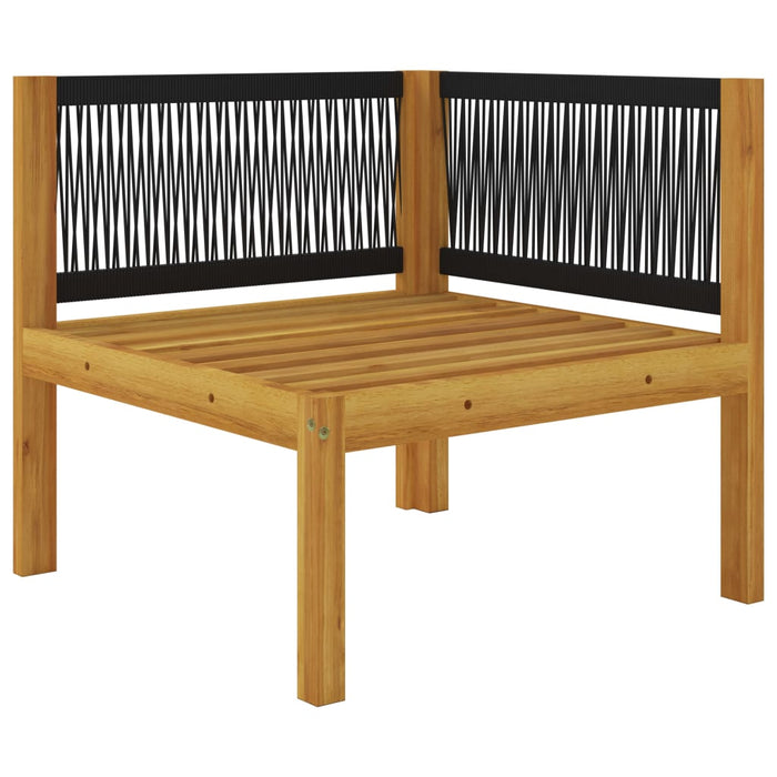 2-seater garden bench with cushions in solid acacia wood