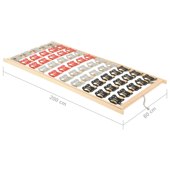 Lattenrost 12 Latten Verstellbares Kopf- und Fußteil 80x200 cm