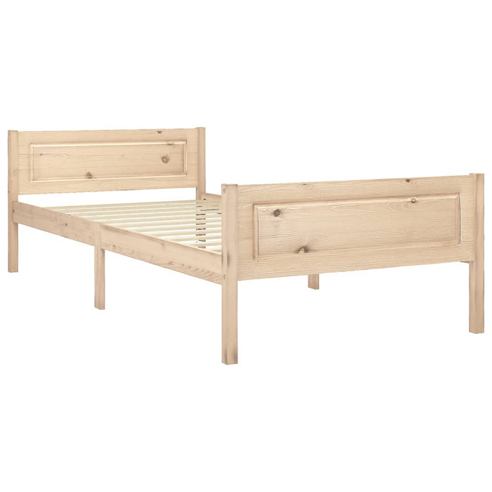 Solid pine wood bed 100x200 cm