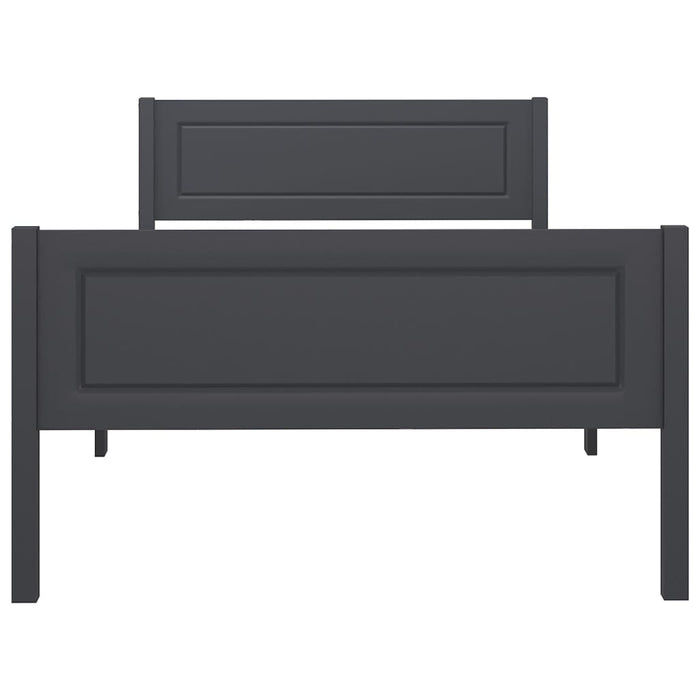 Massivholzbett Kiefer Grau 100x200 cm