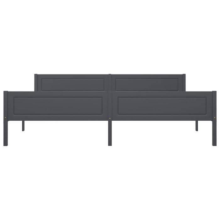 Massivholzbett Grau Kiefer 200x200 cm