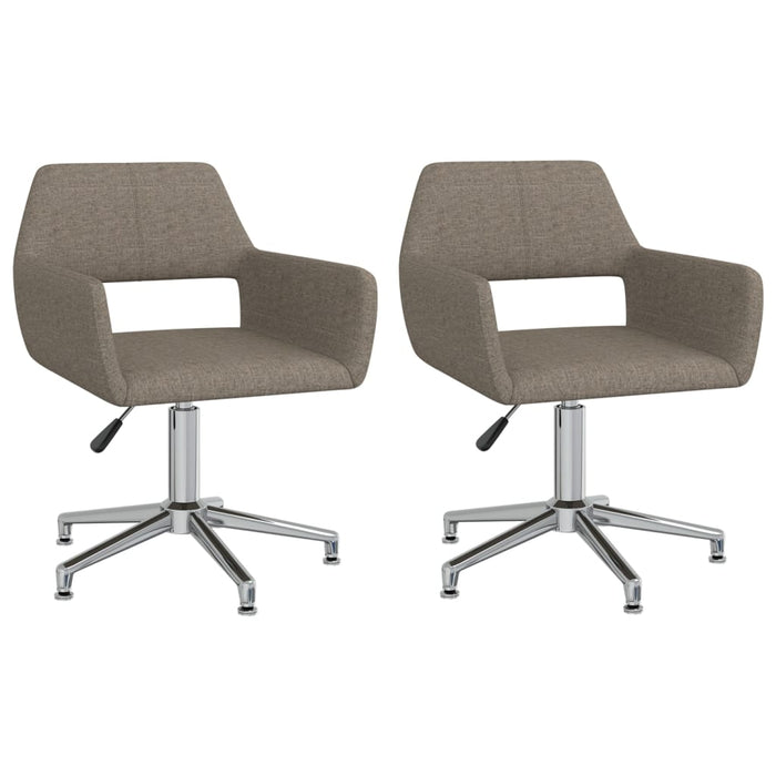 Esszimmerstühle 2 Stk. Drehbar Taupe Stoff