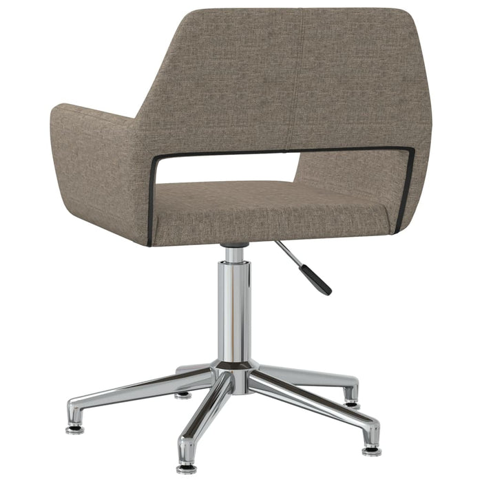Esszimmerstühle 2 Stk. Drehbar Taupe Stoff