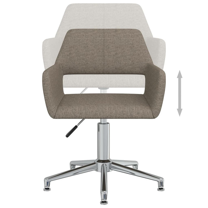 Esszimmerstühle 2 Stk. Drehbar Taupe Stoff