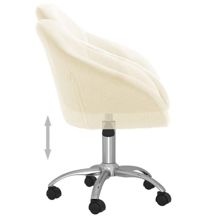 Esszimmerstühle 2 Stk. Drehbar Creme Stoff