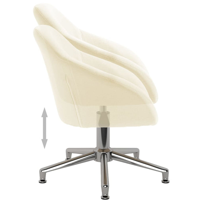 Esszimmerstühle 2 Stk. Drehbar Creme Stoff