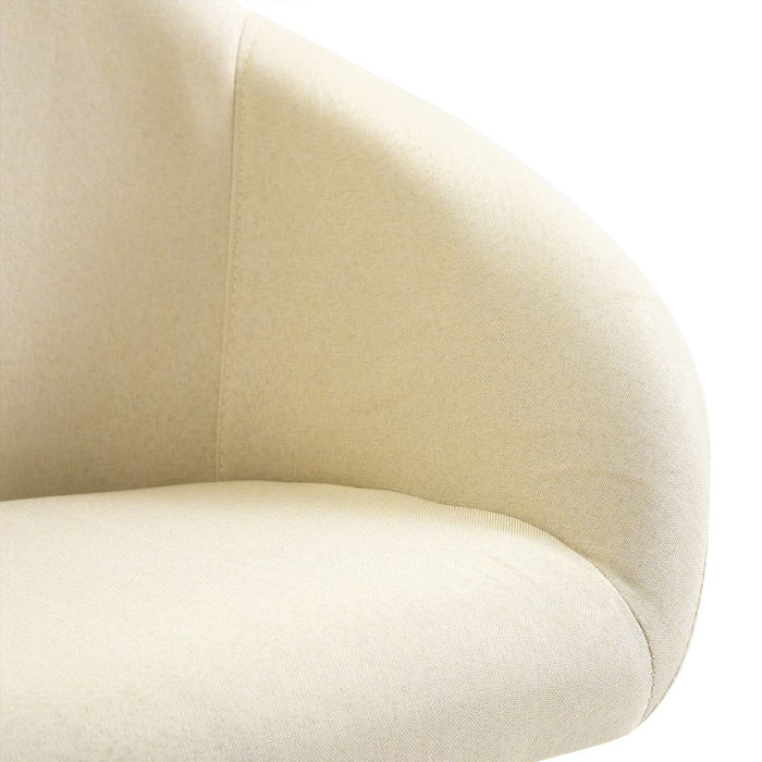 Esszimmerstühle 2 Stk. Drehbar Creme Stoff