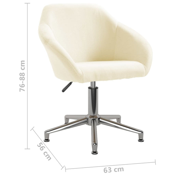 Esszimmerstühle 2 Stk. Drehbar Creme Stoff