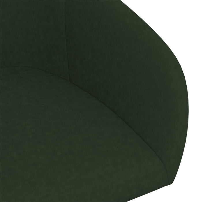 Dining room chairs 2 pcs. Swivel dark green velvet
