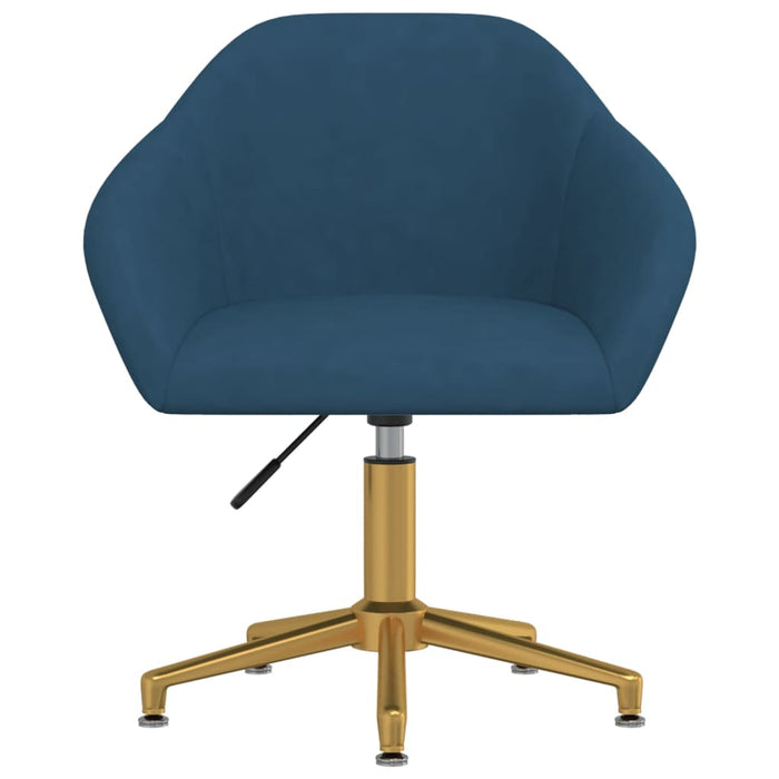 Esszimmerstühle 2 Stk. Drehbar Blau Samt