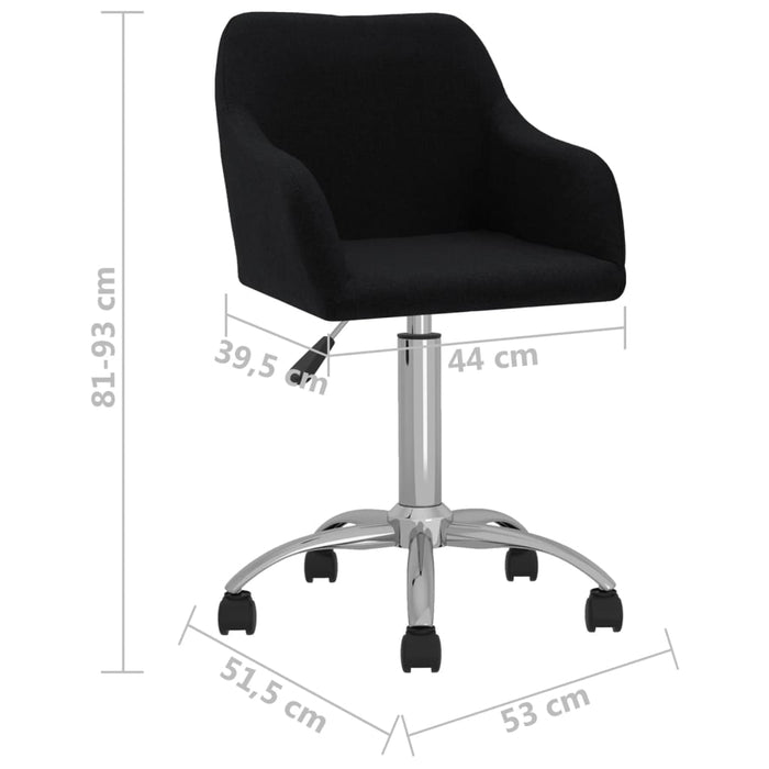 Esszimmerstühle 2 Stk. Drehbar Schwarz Stoff