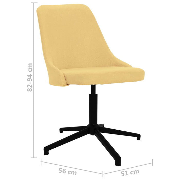 Dining room chair swivel yellow fabric